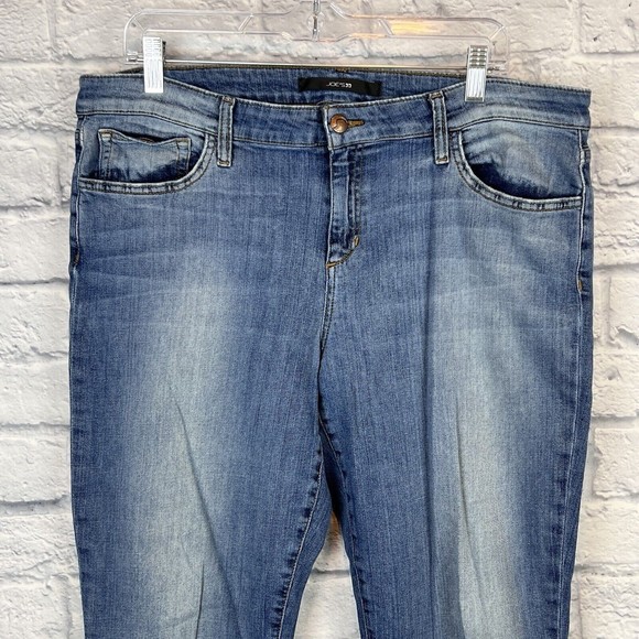 Joes Women Easy Crop Rita Slouchy Blue Wash Denim Stretch Jeans Sz 32X26 (36X26) - Picture 4 of 14